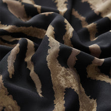 Load image into Gallery viewer, Black/Brown Zebra Print Mini Belted Shirt Dress