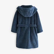 Load image into Gallery viewer, Navy Blue Fleece Robe (1.5-16yrs)
