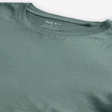 Load image into Gallery viewer, Green Regular Fit Essential Crew Neck Cotton T-Shirt