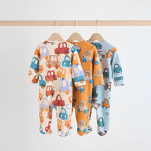 Load image into Gallery viewer, Bright Baby 2 Way Zip Sleepsuits 3 Pack