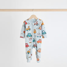 Load image into Gallery viewer, Bright Baby 2 Way Zip Sleepsuits 3 Pack