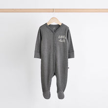Load image into Gallery viewer, Bear Checkerboard Baby Sleepsuits 3 Pack