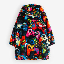 Load image into Gallery viewer, Multi Gamer Fleece Hooded Blanket (5-16yrs)