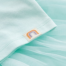 Load image into Gallery viewer, Aqua Blue T-Shirt and Skirt Set