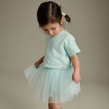 Load image into Gallery viewer, Aqua Blue T-Shirt and Skirt Set