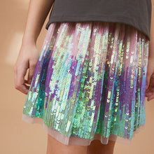 Load image into Gallery viewer, Green Sequin Skirt