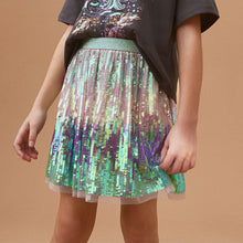 Load image into Gallery viewer, Green Sequin Skirt