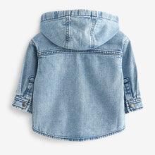 Load image into Gallery viewer, Blue 100% Cotton Denim Shacket (3mths-5-6yrs)