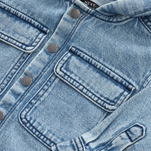 Load image into Gallery viewer, Blue 100% Cotton Denim Shacket (3mths-5-6yrs)