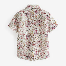 Load image into Gallery viewer, Pink Floral Short Sleeve Shirt And Bow Tie Set (3mths-5-6yrs)