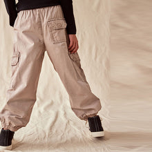 Load image into Gallery viewer, Mink Brown Parachute Cargo Cuffed Trousers (3-12yrs)
