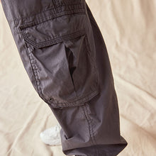 Load image into Gallery viewer, Charcoal Grey 100% Cotton Parachute Cargo Trousers (3-12yrs)