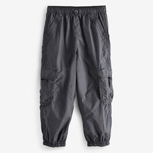 Load image into Gallery viewer, Charcoal Grey 100% Cotton Parachute Cargo Trousers (3-12yrs)
