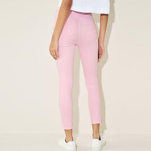 Load image into Gallery viewer, Pink Cropped Denim Jersey Leggings