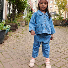 Load image into Gallery viewer, Mid Blue Denim 100% Cotton Shirt And Trousers Set (3mths-5-6yrs)