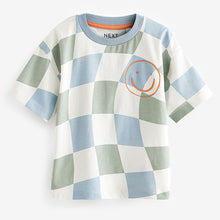 Load image into Gallery viewer, Blue/Green All-Over Print 100% Cotton Short Sleeve T-Shirt (3mths-5-6yrs)