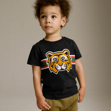 Load image into Gallery viewer, Black Appliqué Character Short Sleeve T-Shirt (3mths-5-6yrs)