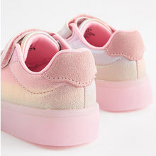 Load image into Gallery viewer, Pink Rainbow Shimmer Light-Up Trainers (Younger Girls)