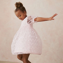 Load image into Gallery viewer, Pink Sequin Mesh Flower Party Dress (3-12yrs)