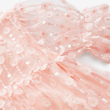 Load image into Gallery viewer, Pink Sequin Mesh Flower Party Dress (3-12yrs)