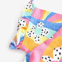 Load image into Gallery viewer, Rainbow Flower Short Sleeve Cotton Jersey Dress (3-12yrs)