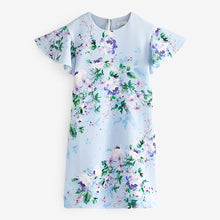 Load image into Gallery viewer, Blue Floral Print Ocassion Dress (3-12yrs)