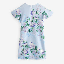 Load image into Gallery viewer, Blue Floral Print Ocassion Dress (3-12yrs)