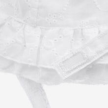 Load image into Gallery viewer, White Broderie Frill Bucket Hat