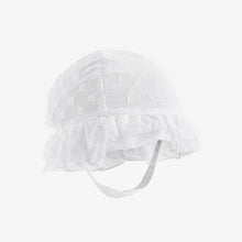 Load image into Gallery viewer, White Broderie Frill Bucket Hat