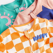 Load image into Gallery viewer, Multi Baby Footless Sleepsuit With Zip 3 Pack (0-6-9mths)