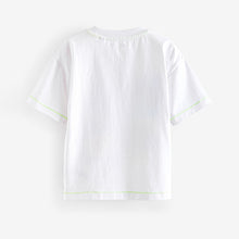 Load image into Gallery viewer, White/Green 100% Cotton Short Sleeve Character T-Shirt