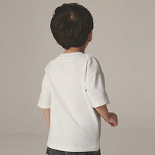 Load image into Gallery viewer, White/Green 100% Cotton Short Sleeve Character T-Shirt