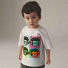 Load image into Gallery viewer, White/Green 100% Cotton Short Sleeve Character T-Shirt