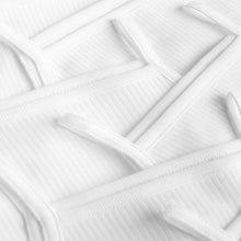 Load image into Gallery viewer, White 5 Pack Baby 100% Cotton Strappy Bodysuits