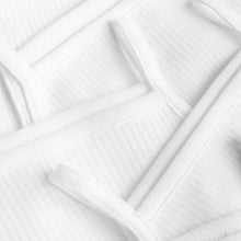 Load image into Gallery viewer, White 5 Pack Baby 100% Cotton Strappy Bodysuits