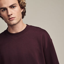 Load image into Gallery viewer, Burgundy Red Relaxed Fit Smart Soft Touch Heavyweight T-Shirt