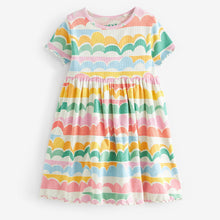 Load image into Gallery viewer, Rainbow Ribbed Jersey Dress (3mths-5-6yrs)