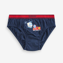 Load image into Gallery viewer, Emergency Vehicle Print 100% Cotton Briefs 7 Pack
