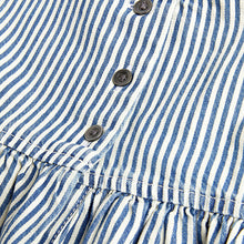 Load image into Gallery viewer, Blue Stripe Boxy Cotton Dress (3mths-5-6yrs)