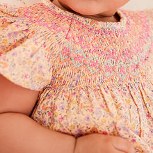 Load image into Gallery viewer, Pink Ditsy Floral Print Baby Romper