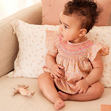 Load image into Gallery viewer, Pink Ditsy Floral Print Baby Romper