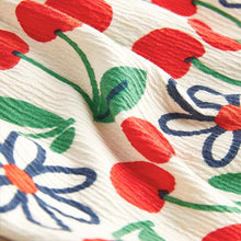 Load image into Gallery viewer, Red/Blue Cherry Floral Baby Jersey Dress 2 Pack