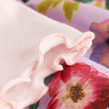 Load image into Gallery viewer, Purple Floral Baby Dungarees and Bodysuit Set (0mths-12-18mt)