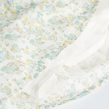 Load image into Gallery viewer, Green Ditsy Floral Woven Baby Dress And Knicker Set