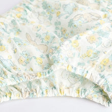Load image into Gallery viewer, Green Ditsy Floral Woven Baby Dress And Knicker Set