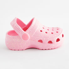 Load image into Gallery viewer, Pink Glitter Clogs