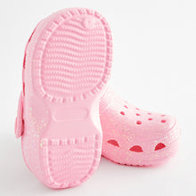 Load image into Gallery viewer, Pink Glitter Clogs