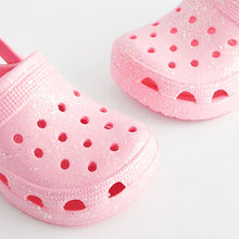 Load image into Gallery viewer, Pink Glitter Clogs