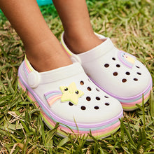 Load image into Gallery viewer, White Rainbow Light-Up Clogs