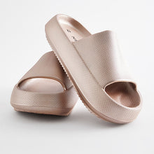 Load image into Gallery viewer, Rose Gold Metallic Chunky Sliders